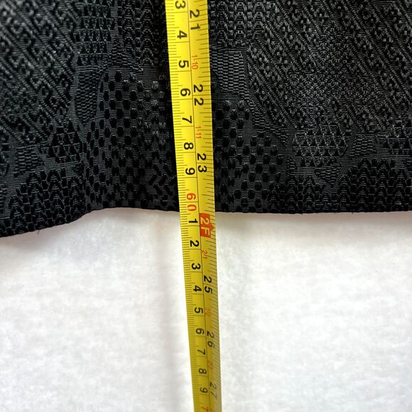 Vtg 80's MIKABE Black Blazer Jacket Floral Texture Lined One Button Size 12 - Picture 6 of 7